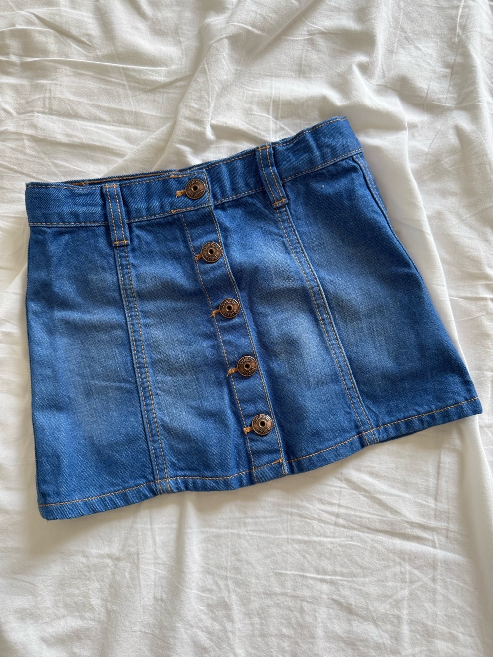 💙 Oshkosh Denim Button-Front Mini Skirt